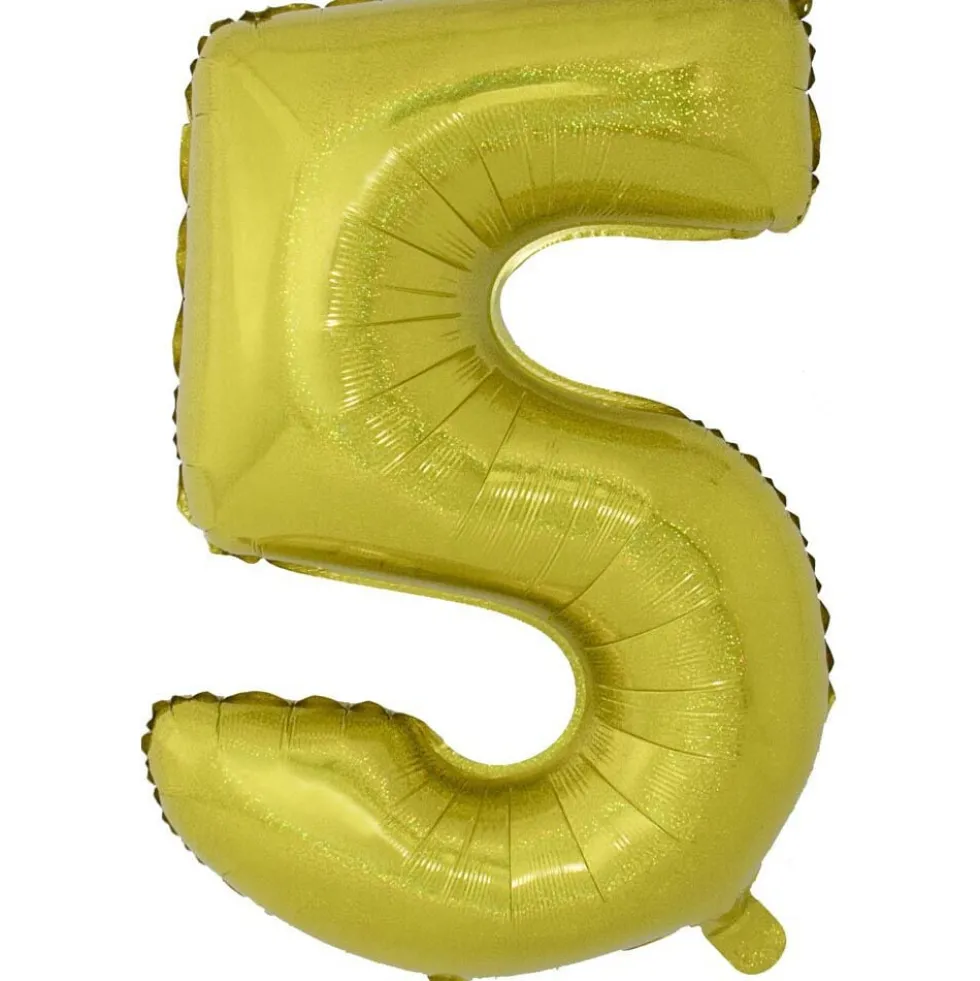 Ballon chiffre 5 en aluminium