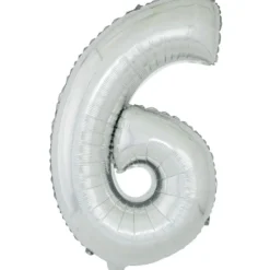 Ballon chiffre 6 en aluminium