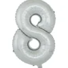 Ballon chiffre 8 en aluminium