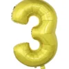 Ballon chiffre 3 en aluminium