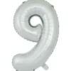 Ballon chiffre 9 en aluminium