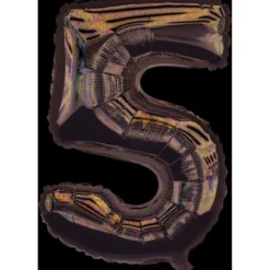 Ballon chiffre 5 H33cm - 2 modèles doré ou argenté