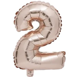 Ballon chiffre 2 rose gold 33cm