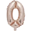 Ballon chiffre 0 rose gold 33cm