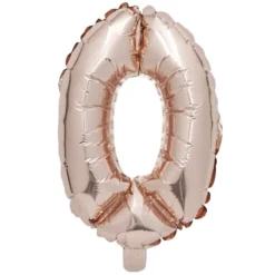 Ballon chiffre 0 rose gold 33cm