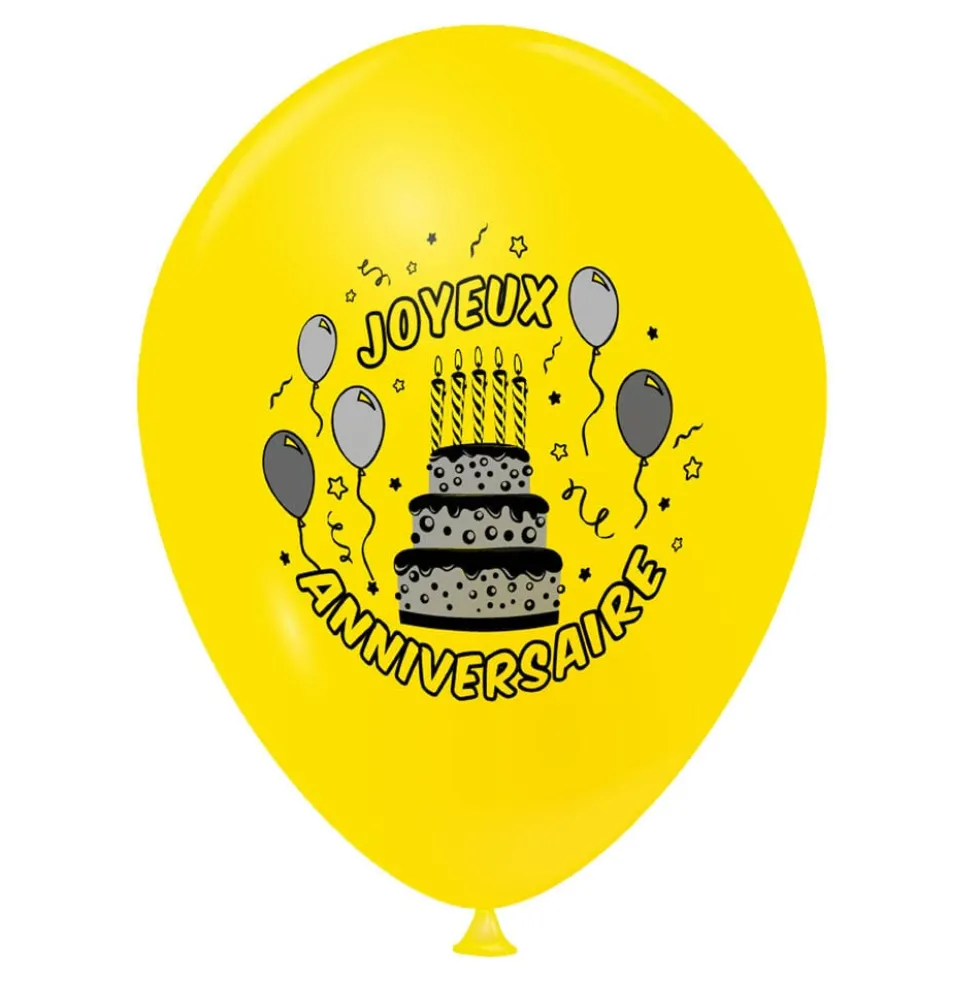 Ballon de baudruche anniversaire x10