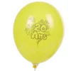 Ballon de baudruche anniversaire 20 ans multicolore x10