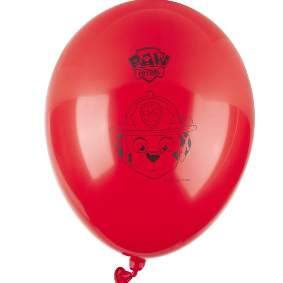 Ballon de baudruche latex x8 Pat patrouille rouge et bleu 15x21,5cm
