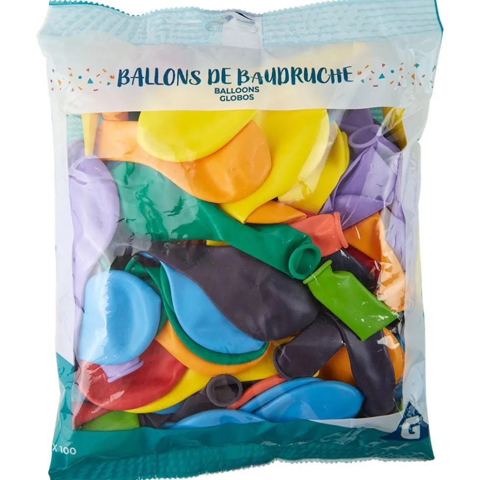 Ballon de baudruche multicolore x100