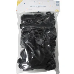 Ballon de baudruche uni noir x20