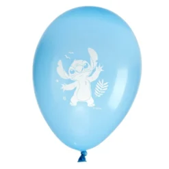 Ballon Disney Stitch x8 baudruche latex bleu et violet Ø30cm
