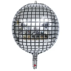 Ballon en 4D disco argenté 36cm