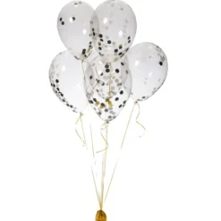 Ballon et ses confettis x6