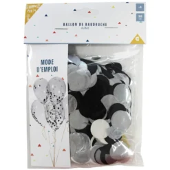 Ballon et ses confettis x6