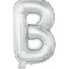 Ballon forme lettre B aluminium (2 modèles doré ou argenté)