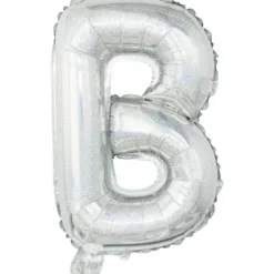 Ballon forme lettre B aluminium (2 modèles doré ou argenté)