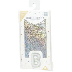 Ballon forme lettre B aluminium (2 modèles doré ou argenté)