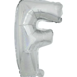 Ballon forme lettre F aluminium (2 modèles argenté ou doré)