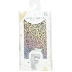 Ballon forme lettre F aluminium (2 modèles argenté ou doré)