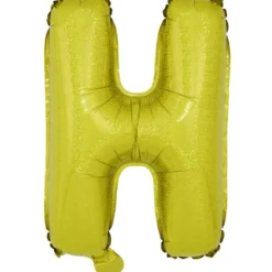 Ballon forme lettre H aluminium (2 modèles doré ou argenté)