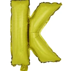 Ballon forme lettre K aluminium (2 modèles doré ou argenté)