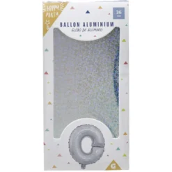 Ballon forme lettre O aluminium (2 modèles argenté ou doré)