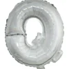 Ballon forme lettre Q aluminium (2 modèles argenté ou doré)