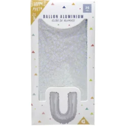 Ballon forme lettre U aluminium (2 modèles argenté ou doré)