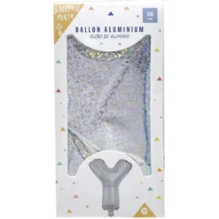 Ballon forme lettre Y aluminium (2 modèles argenté ou doré)