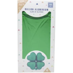 Ballon forme trèfle aluminium (2 modèles argenté ou vert)