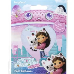 Ballon Gabby Chat aluminium forme coeur 11,5x15,5cm