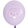 Ballon Gabby Chat x6 baudruche latex rose vert violet 13x17cm