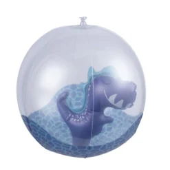 Ballon gonflable pour piscine dinosaure en plastique bleu Ø35cm