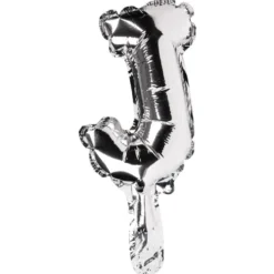 Ballon JOYEUX ANNIVERSAIRE en aluminium doré/argenté