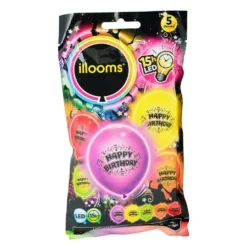 Ballon led coloré Happy Birthday x 5