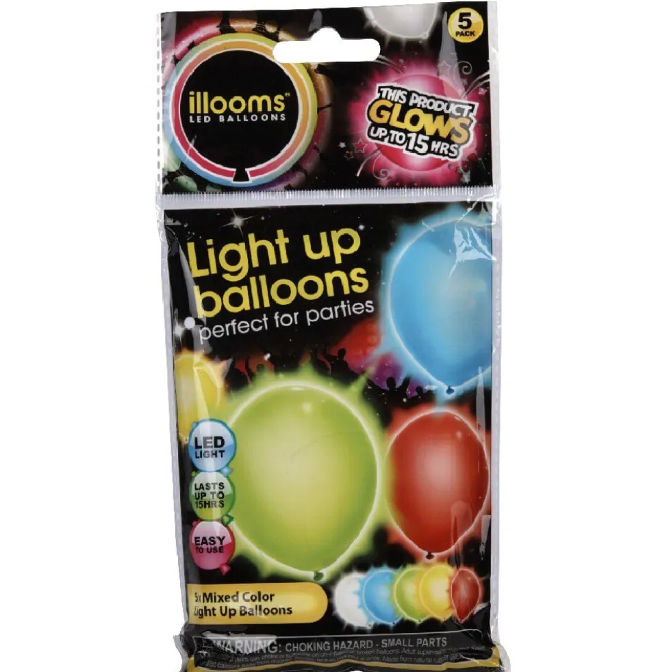 Ballon lumineux LED 5 couleurs 5 pièces