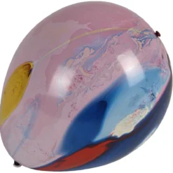 Ballon lumineux LED design marbre multicolore x4