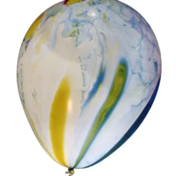 Ballon lumineux LED design marbre multicolore x4