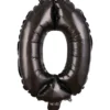 Ballon noir chiffre 0