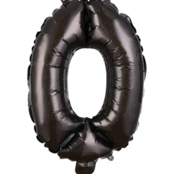 Ballon noir chiffre 0