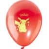 Ballon Pokémon x8 de baudruche bleu et rouge H21,5cm