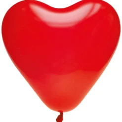 Ballon rouge en forme de coeur x8