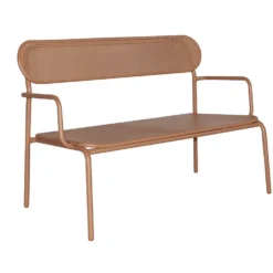 Banc de jardin Faro empilable terracotta 110x56xH75cm