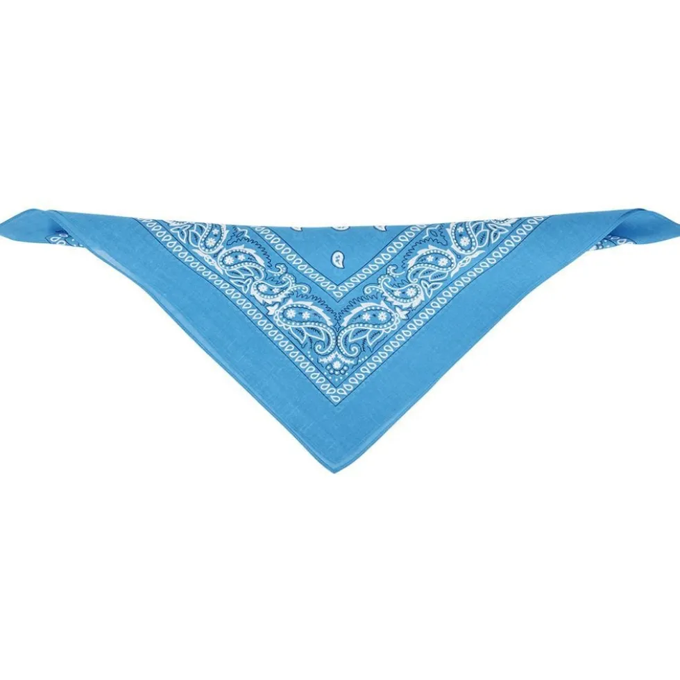 Bandana motif paisley coloré 100% coton 53x53cm