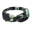 Bandeau motif feuillage tropical vert et noir 10x15cm