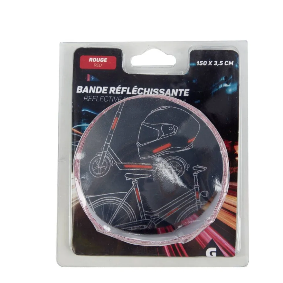Bande réfléchissante adhésive rouge 1,5m