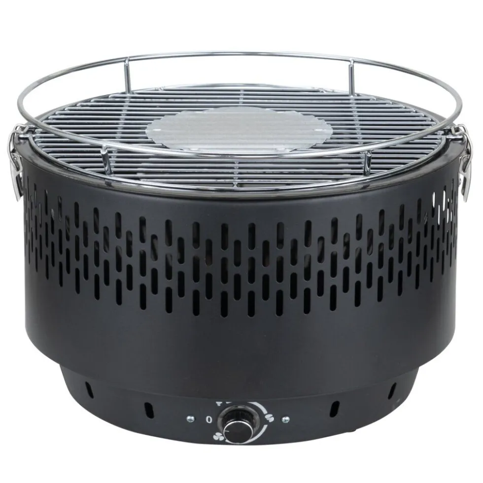 Barbecue de table rond allumage électrique à piles Ø35xH25cm
