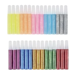 Baril Créatif tubes de colle pailletée colorée 30 pièces