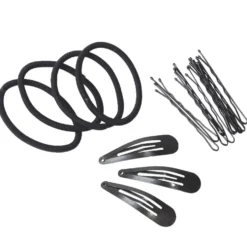 Barrette à cheveux x8 et élastique x12