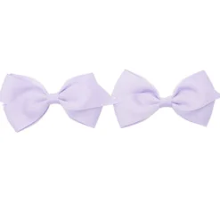 Barrette à cheveux x2 mini noeud tissu pastel 5,5x10cm (4 modèles)